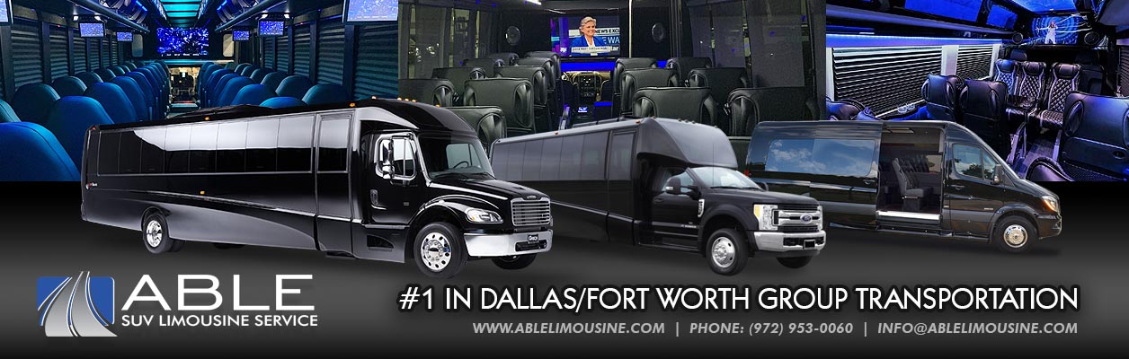 Dallas - Fort Worth Corporate Executive Coach Bus Charter Rentals