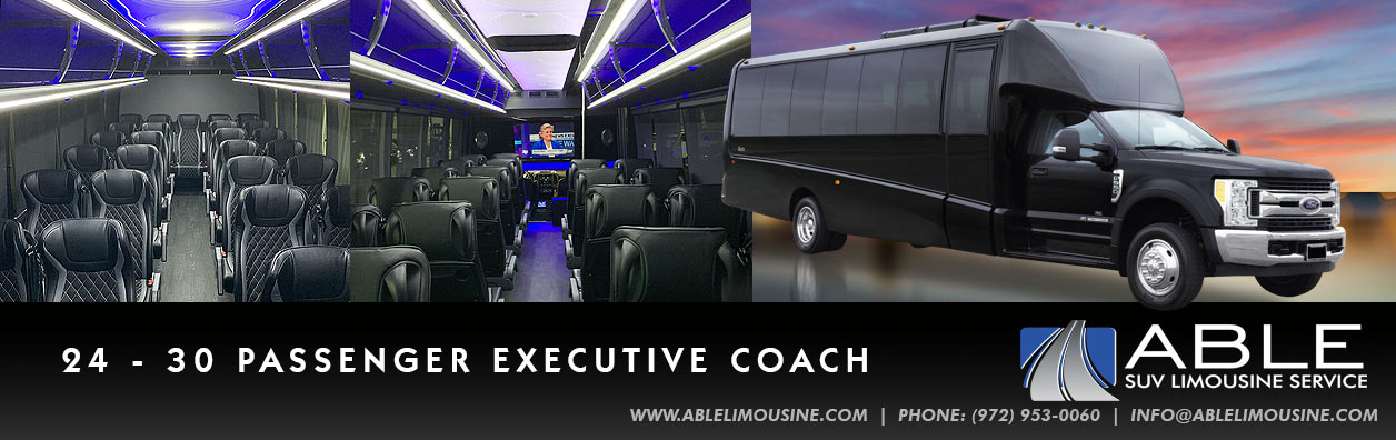 Dallas Event Coach Bus Charter Transportation Service 