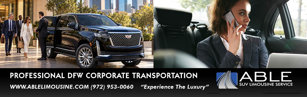 Professional DFW Corporate Black Car Services, Limousines, SUVs