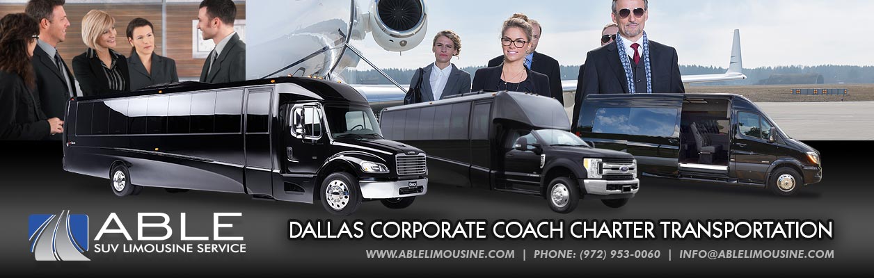 Corporate Charter Bus Transportation Serving Dallas
