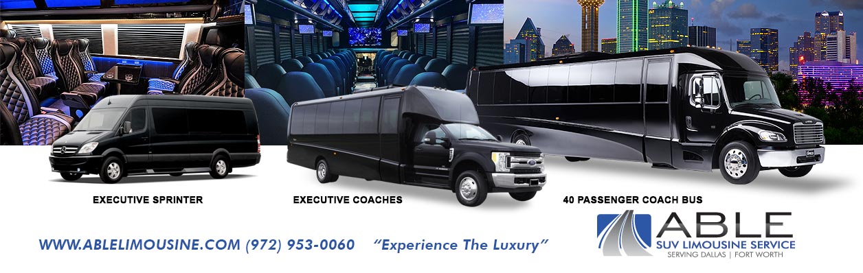 Dallas Event Coach Bus Charter Transportation Service 