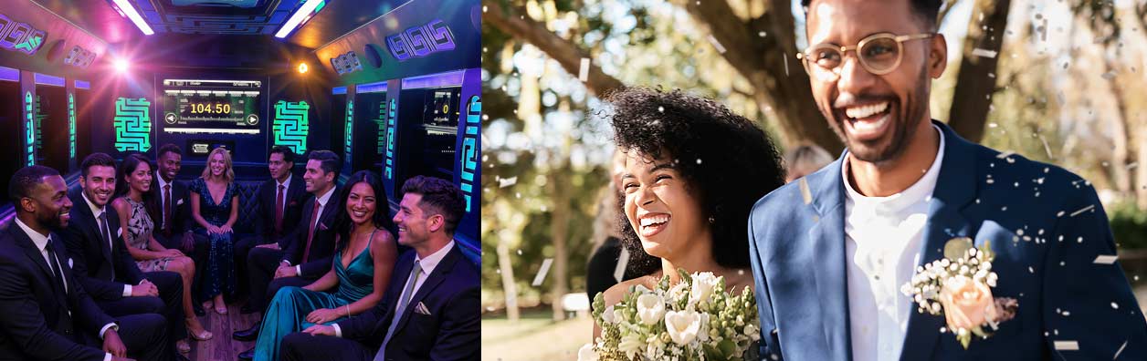 Dallas Fort Worth Wedding Shuttle Bus Transportation Service Dallas Fort Worth Wedding Shuttle Bus Transportation Service